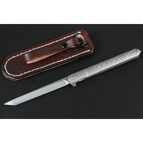D2 Blade New Magic Pen Titanium Handle Folding Pocket Tool EDC Knife UD405422